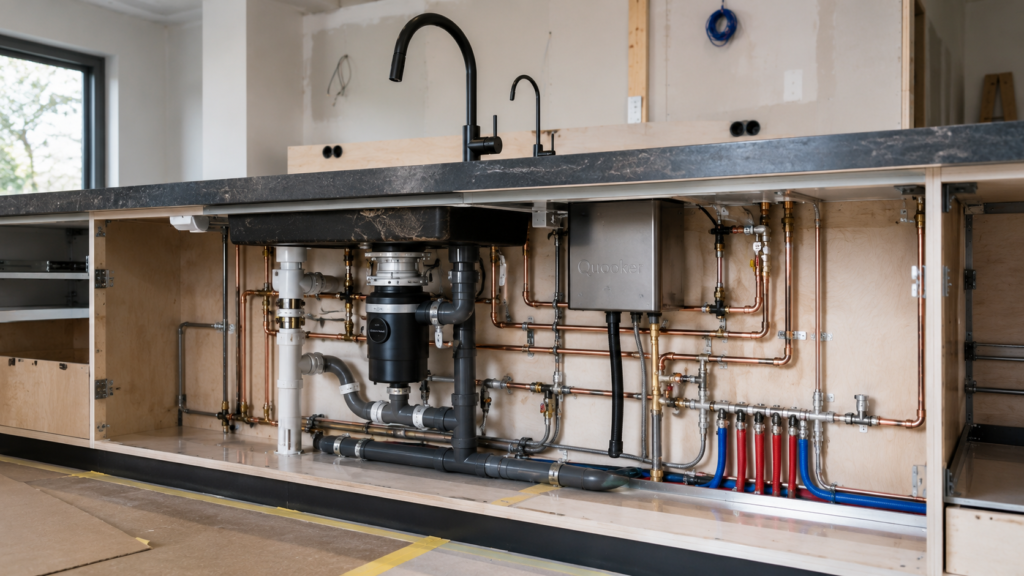 Loodgieter Rotterdam Keuken Renovatie Leidingwerk Complex En Netjers Aangelegde Keuken Waterleidingen En Afvoer Voor Moderne Complete Keuken
